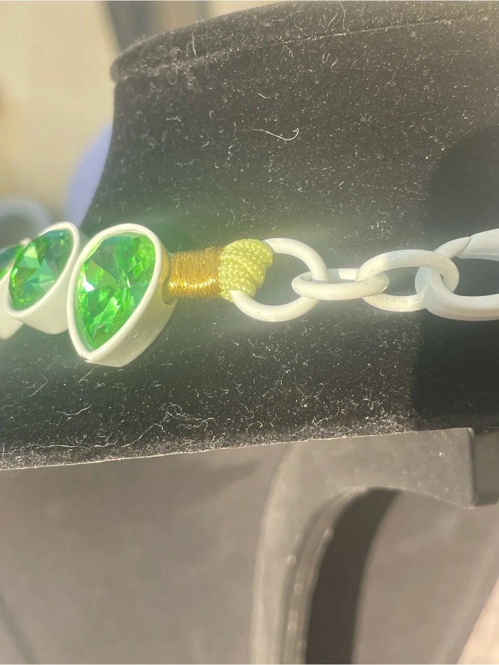 J. Crew Lime Green Crystal Collar Necklace